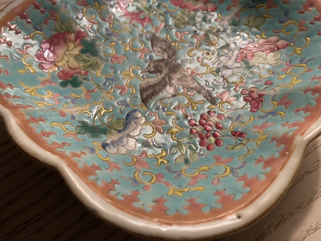 古玩陶瓷花鳥紋供碗拍賣，當前價格6820元