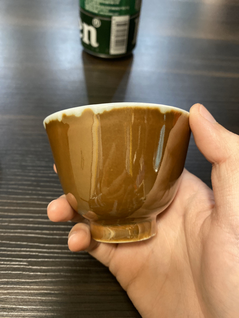 古玩陶瓷醬釉杯拍賣，當前價格2800元