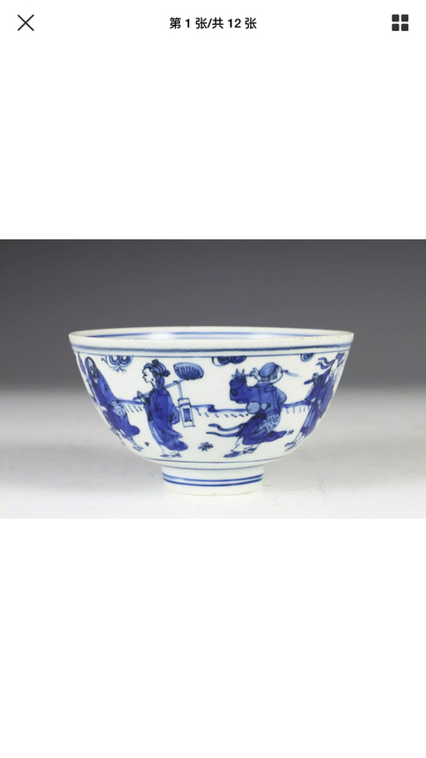 古玩陶瓷八仙碗拍賣，當前價格10000元