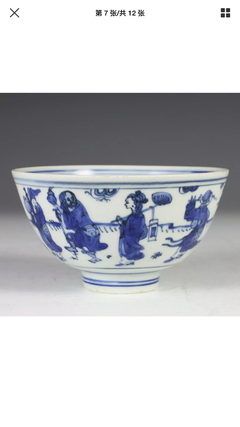 古玩陶瓷八仙碗拍賣，當前價格10000元