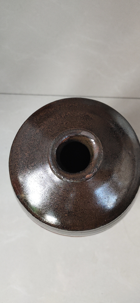 古玩陶瓷醬釉梅瓶拍賣，當前價格6800元