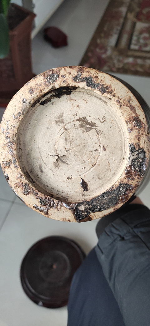 古玩陶瓷醬釉梅瓶拍賣，當前價格6800元