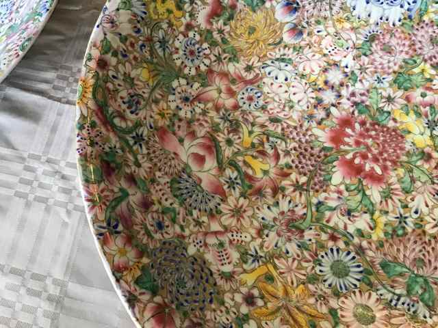 古玩陶瓷粉彩大盤拍賣，當前價格6000元