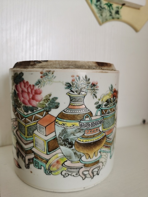 古玩陶瓷粉彩茶葉罐拍賣，當前價格6000元