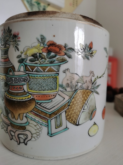 古玩陶瓷粉彩茶葉罐拍賣，當前價格6000元