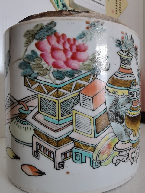 古玩陶瓷粉彩茶葉罐拍賣，當前價格6000元