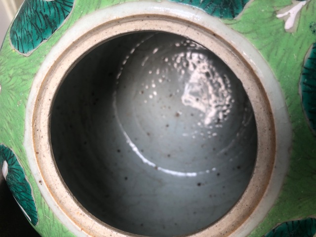 古玩陶瓷粉彩白菜紋西瓜罐拍賣，當前價格12880元