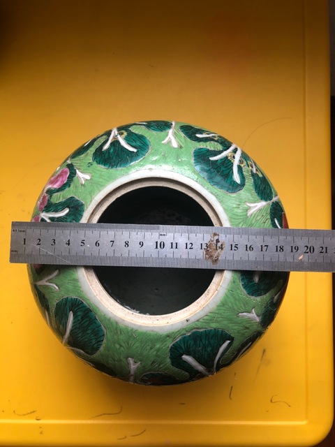 古玩陶瓷粉彩白菜紋西瓜罐拍賣，當前價格12880元