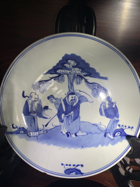 古玩陶瓷青花盤拍賣，當(dāng)前價格5600元