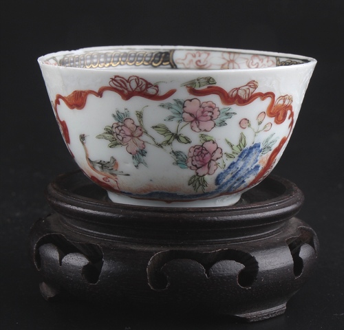 古玩陶瓷粉彩開窗洞石花鳥紋杯拍賣，當前價格14800元