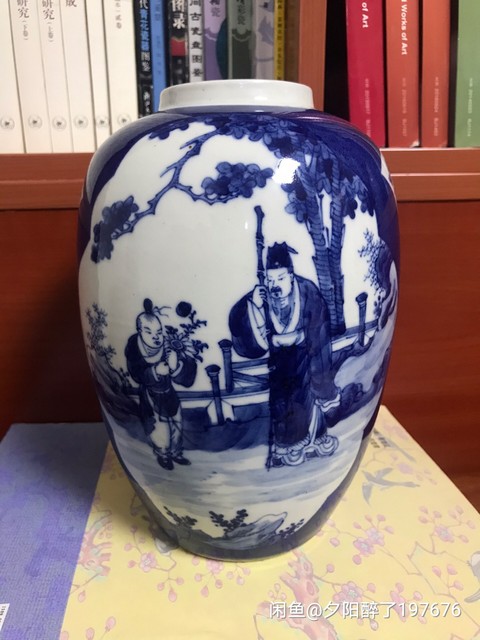 古玩陶瓷藍釉青花罐拍賣，當前價格10800元