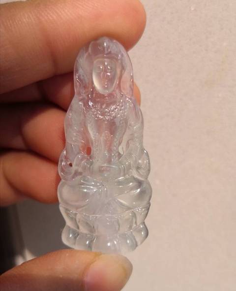 古玩玉器翡翠冰種觀音拍賣，當(dāng)前價(jià)格6500元