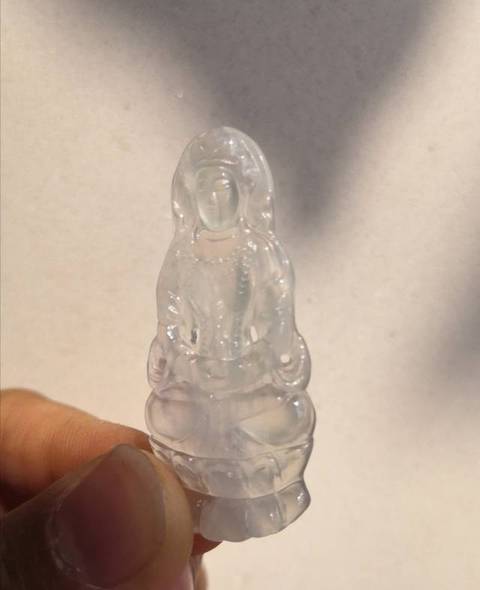 古玩玉器翡翠冰種觀音拍賣，當(dāng)前價(jià)格6500元