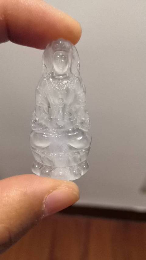 古玩玉器翡翠冰種觀音拍賣，當(dāng)前價(jià)格6500元