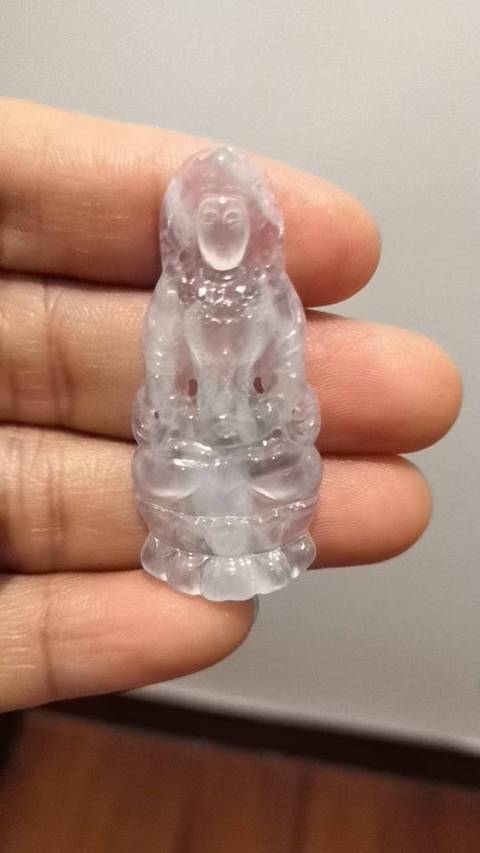 古玩玉器翡翠冰種觀音拍賣，當(dāng)前價(jià)格6500元