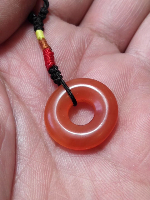 古玩玉器清代瑪瑙平安環拍賣，當前價格13800元