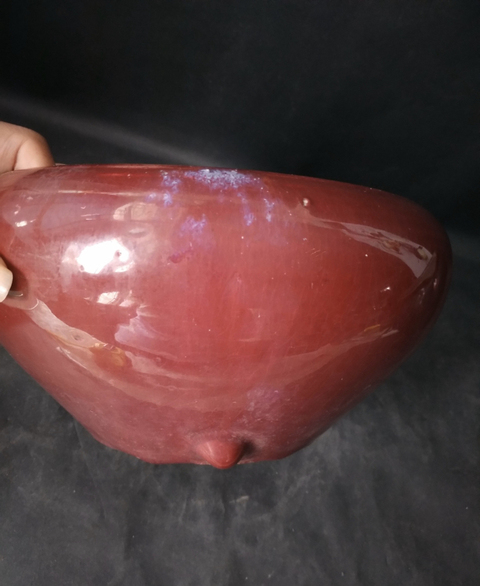 古玩陶瓷紅釉瓷爐拍賣，當(dāng)前價格13800元