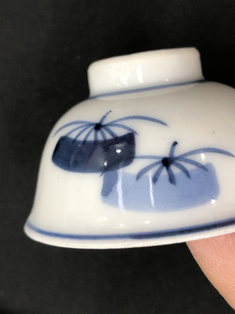 古玩陶瓷青花小杯拍賣(mài)，當(dāng)前價(jià)格7000元