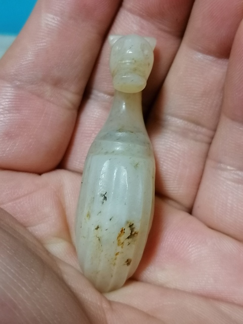 古玩玉器和田玉龍首帶鉤拍賣，當(dāng)前價(jià)格4000元