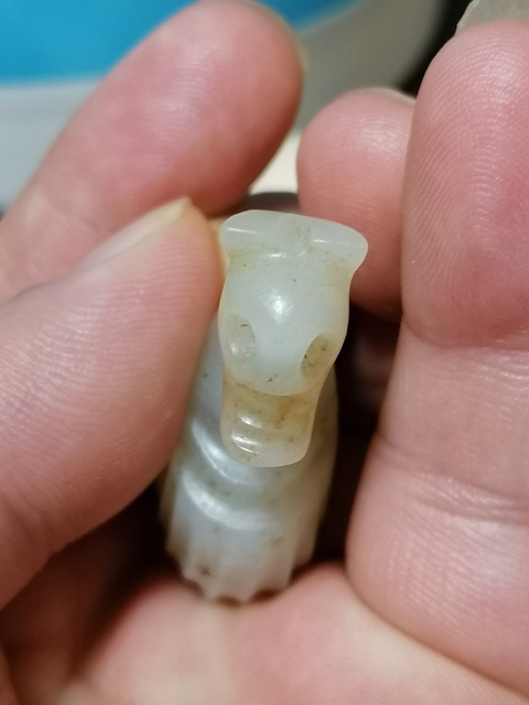 古玩玉器和田玉龍首帶鉤拍賣，當(dāng)前價(jià)格4000元