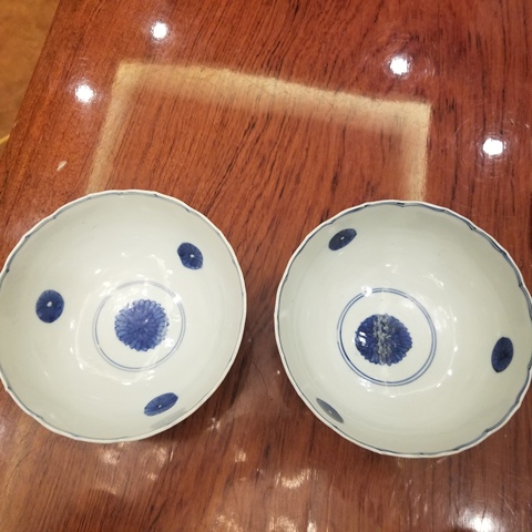 古玩陶瓷青花碗一對真品鑒賞圖