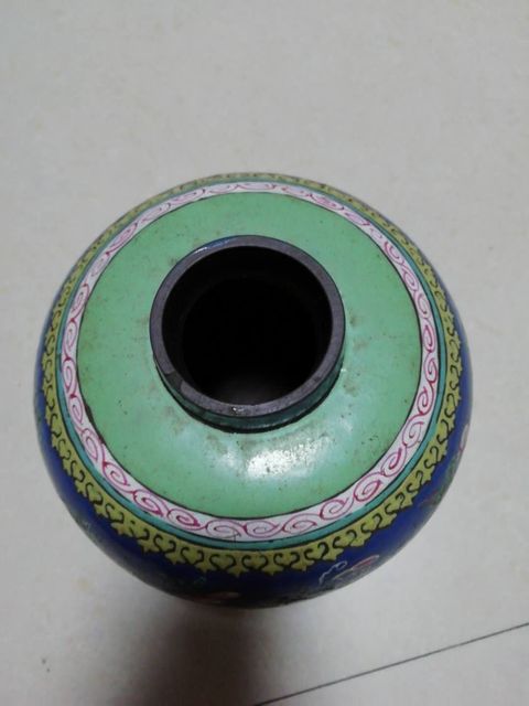 古玩陶瓷加彩紫砂罐真品鑒賞圖