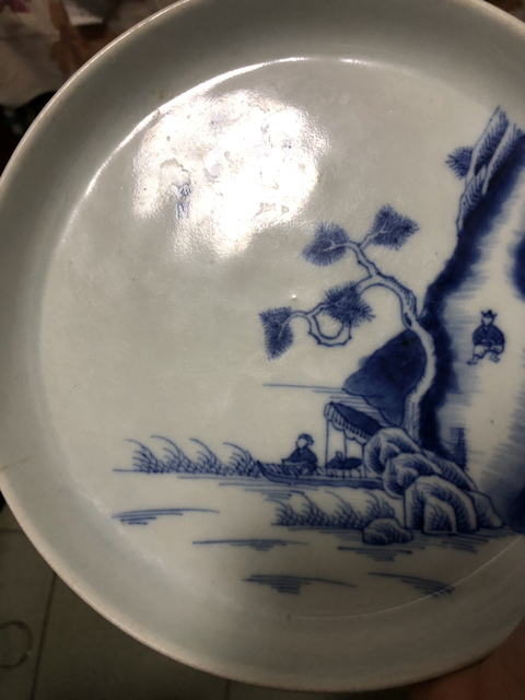 古玩陶瓷青花洗真品鑒賞圖