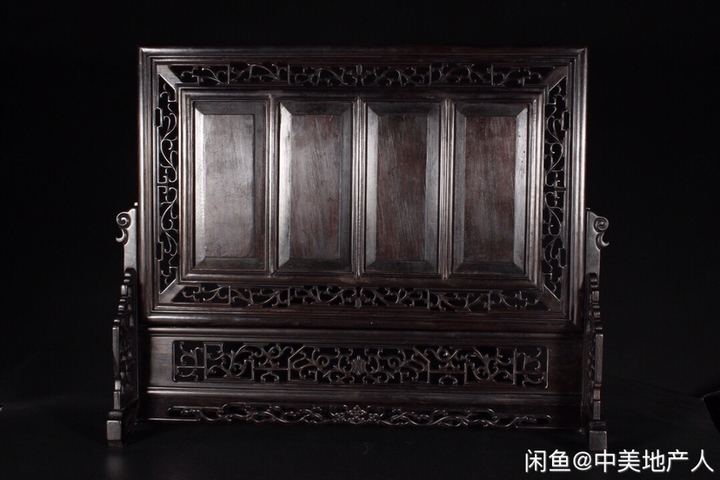 古玩雜項坐屏真品鑒賞圖