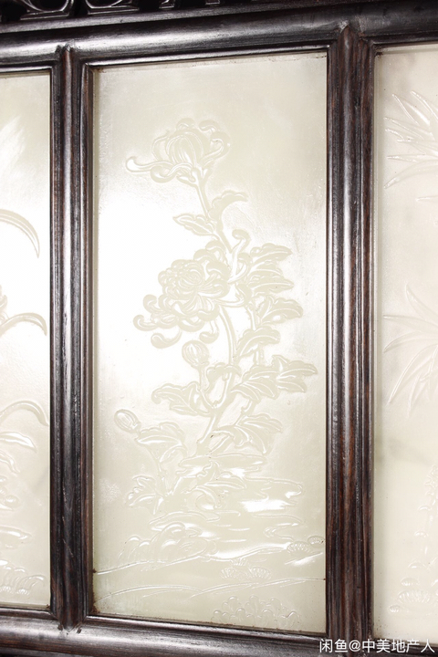 古玩雜項坐屏真品鑒賞圖