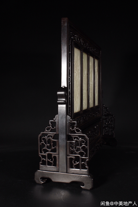 古玩雜項坐屏真品鑒賞圖