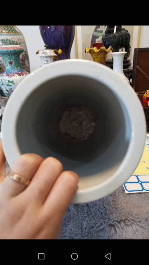 古玩陶瓷霽紅釉帽筒拍賣，當前價格7000元