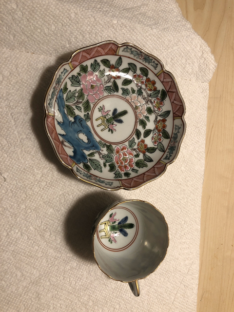 古玩陶瓷粉彩杯碟拍賣，當前價格11800元