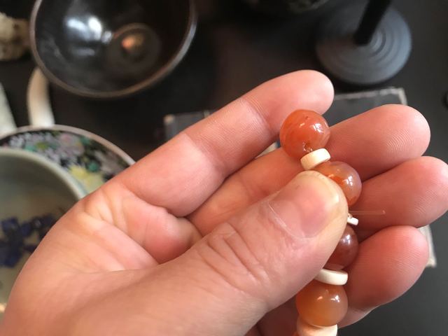 古玩玉器瑪瑙手鏈拍賣，當前價格3660元