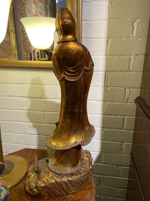 古玩雜項觀音菩薩雕像真品鑒賞圖