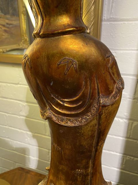 古玩雜項觀音菩薩雕像真品鑒賞圖