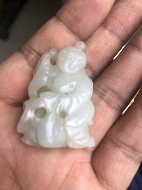 古玩玉器和田玉人物真品鑒賞圖