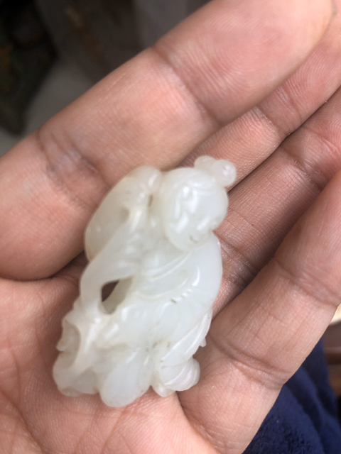 古玩玉器和田玉人物真品鑒賞圖