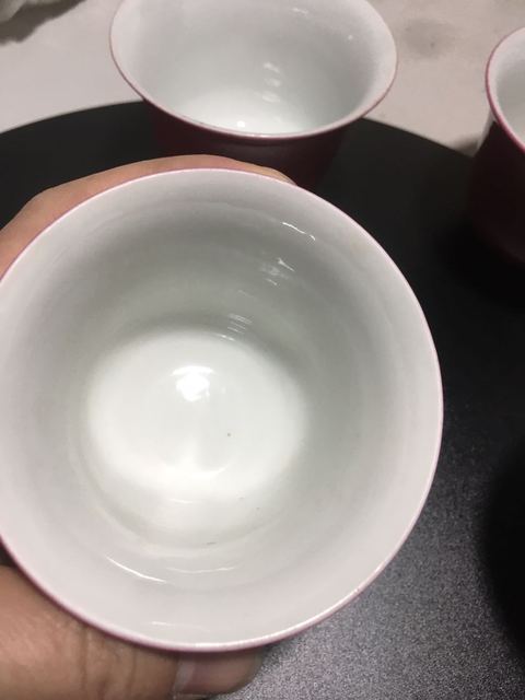 古玩陶瓷胭脂紅杯真品鑒賞圖