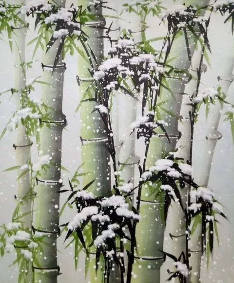 古玩字畫李慶 《雪竹》拍賣，當(dāng)前價格13500元