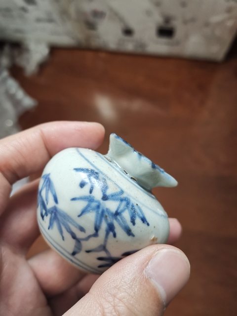 古玩陶瓷明晚期青花石榴尊拍賣，當(dāng)前價格10500元