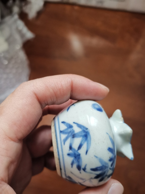 古玩陶瓷明晚期青花石榴尊拍賣，當(dāng)前價格10500元