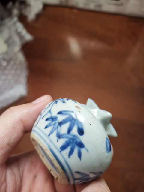 古玩陶瓷明晚期青花石榴尊拍賣，當(dāng)前價格10500元