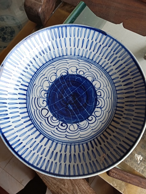 古玩陶瓷壽字紋青花盤拍賣，當前價格11400元