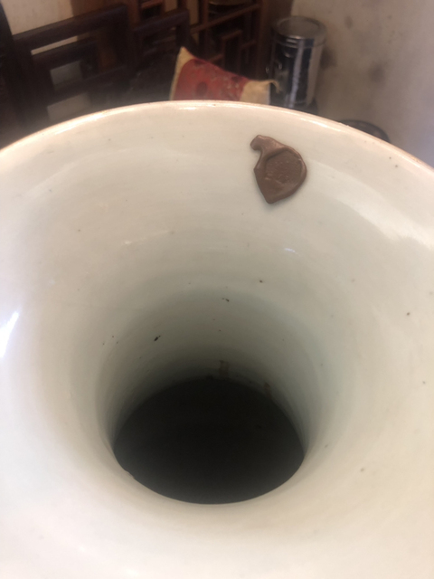 古玩陶瓷清光緒粉彩清供博古插花紋膽式瓶拍賣，當前價格12500元