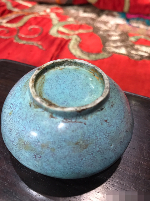 古玩陶瓷爐鈞釉水盂拍賣，當前價格11600元