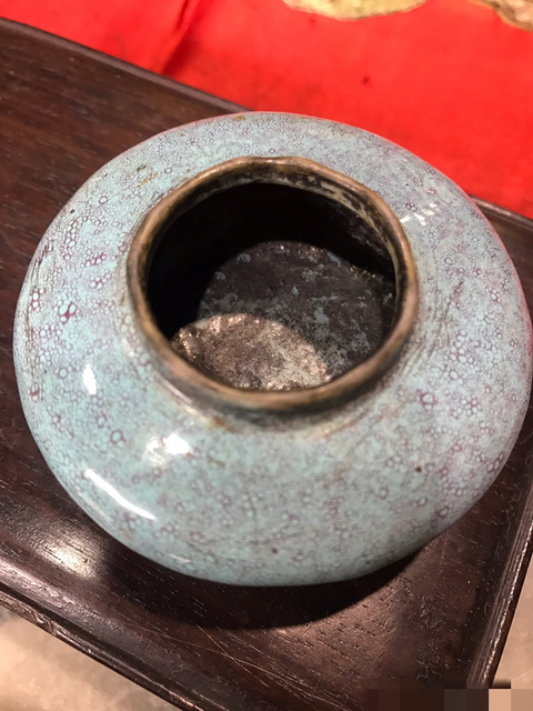 古玩陶瓷爐鈞釉水盂拍賣，當前價格11600元