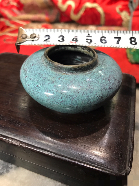 古玩陶瓷爐鈞釉水盂拍賣，當前價格11600元