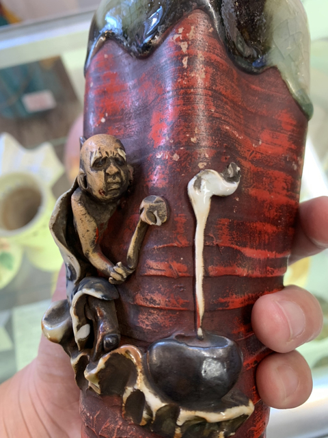 古玩陶瓷人物堆塑瓶拍賣，當(dāng)前價格11600元