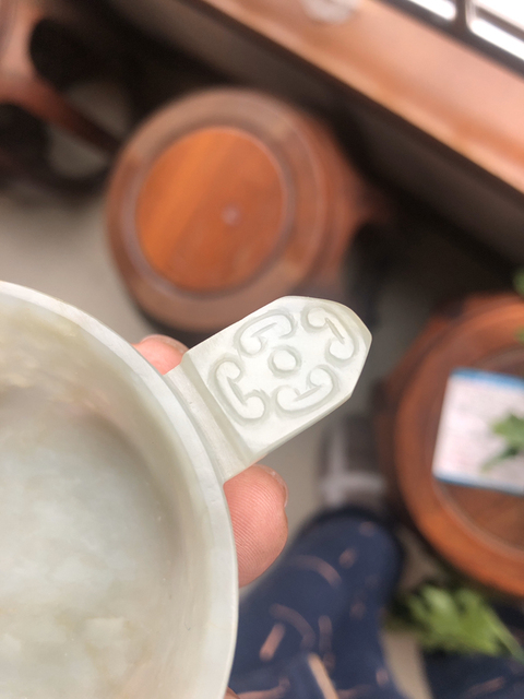 古玩玉器雙耳玉杯拍賣，當前價格11800元