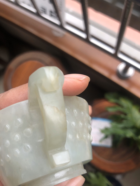 古玩玉器雙耳玉杯拍賣，當前價格11800元